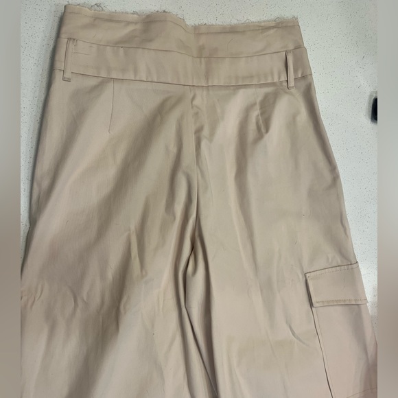 Zara Beige/tan wide leg cargo pants. High waist - Picture 3 of 6